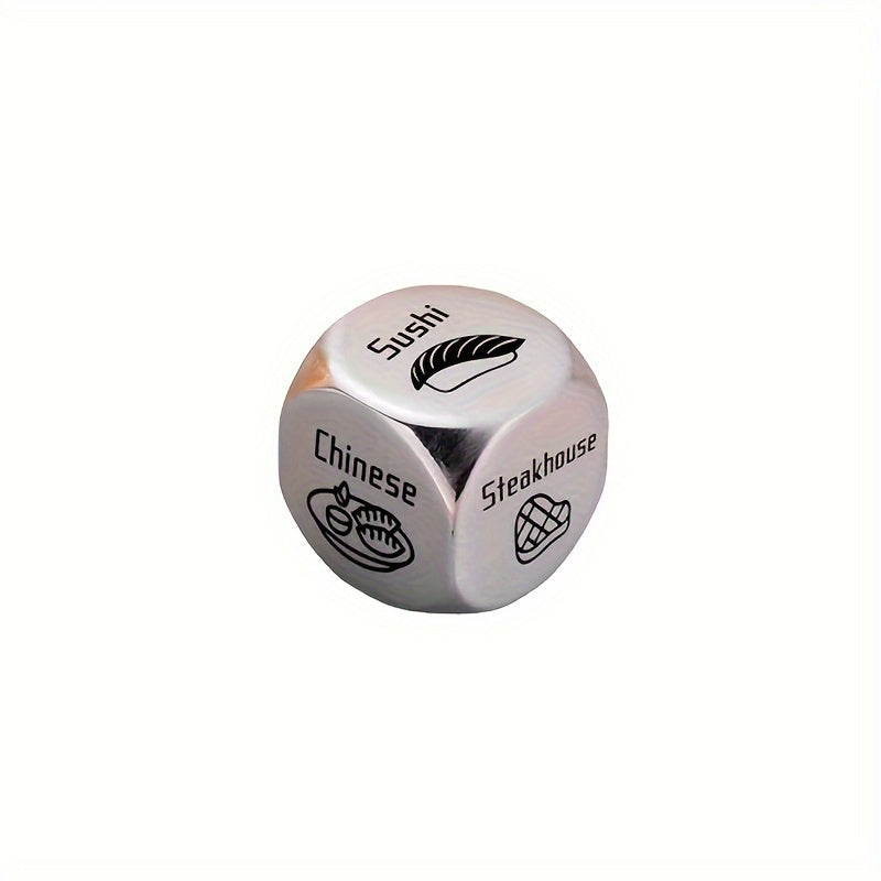 Stainless Steel Food Decision Dice for Funny Board Game