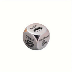 Stainless Steel Food Decision Dice for Funny Board Game
