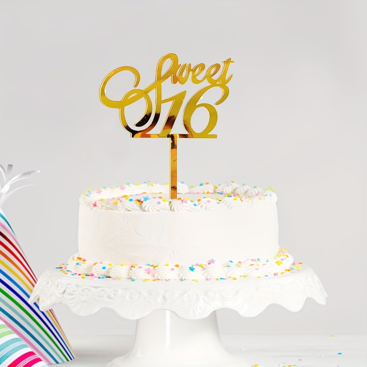 Sweet 16 Cake Insert Birthday Cake Decoration