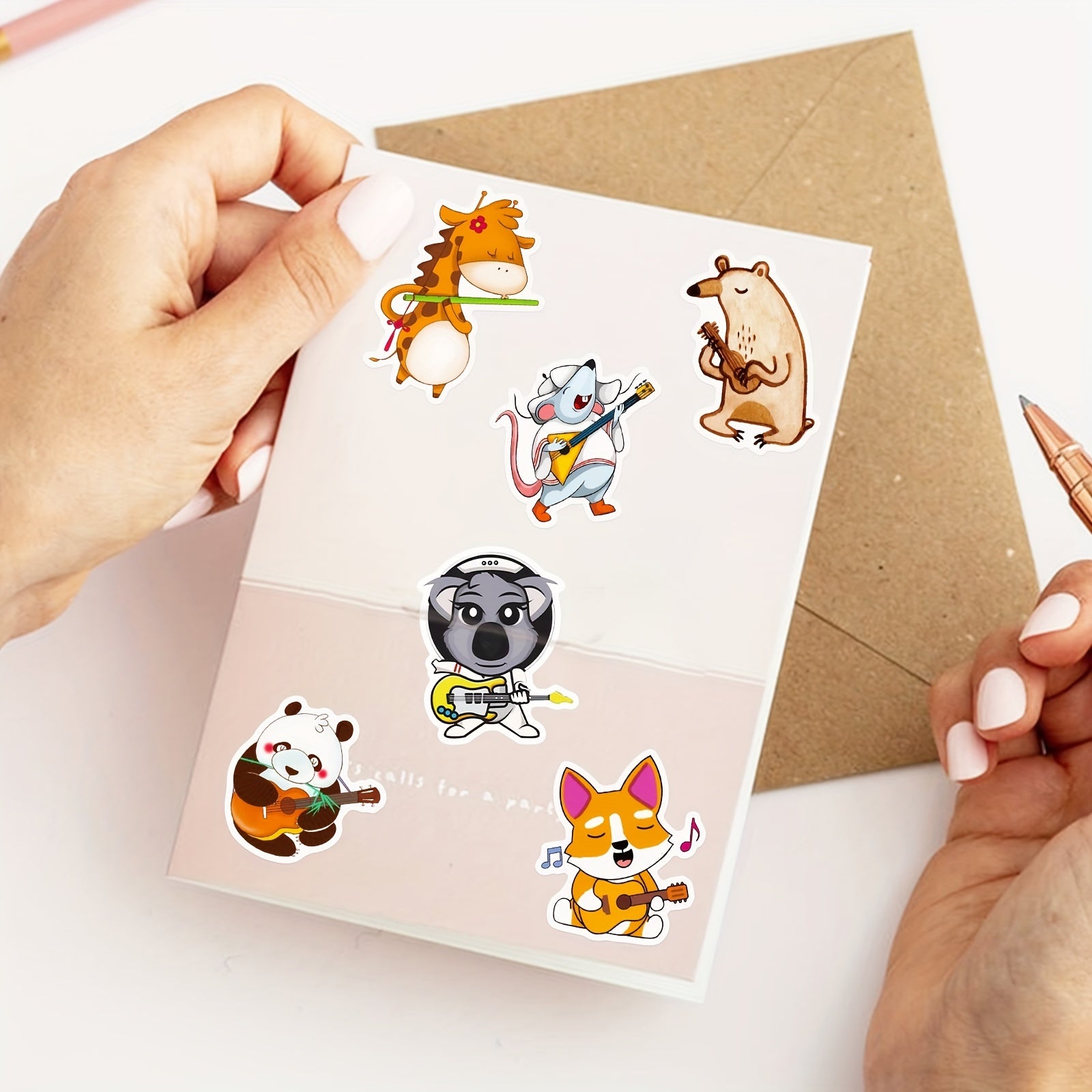 50pcs Animal Concert Stickers Waterproof Vinyl Music Sticker Cartoon Sticker