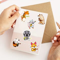 50pcs Animal Concert Stickers Waterproof Vinyl Music Sticker Cartoon Sticker