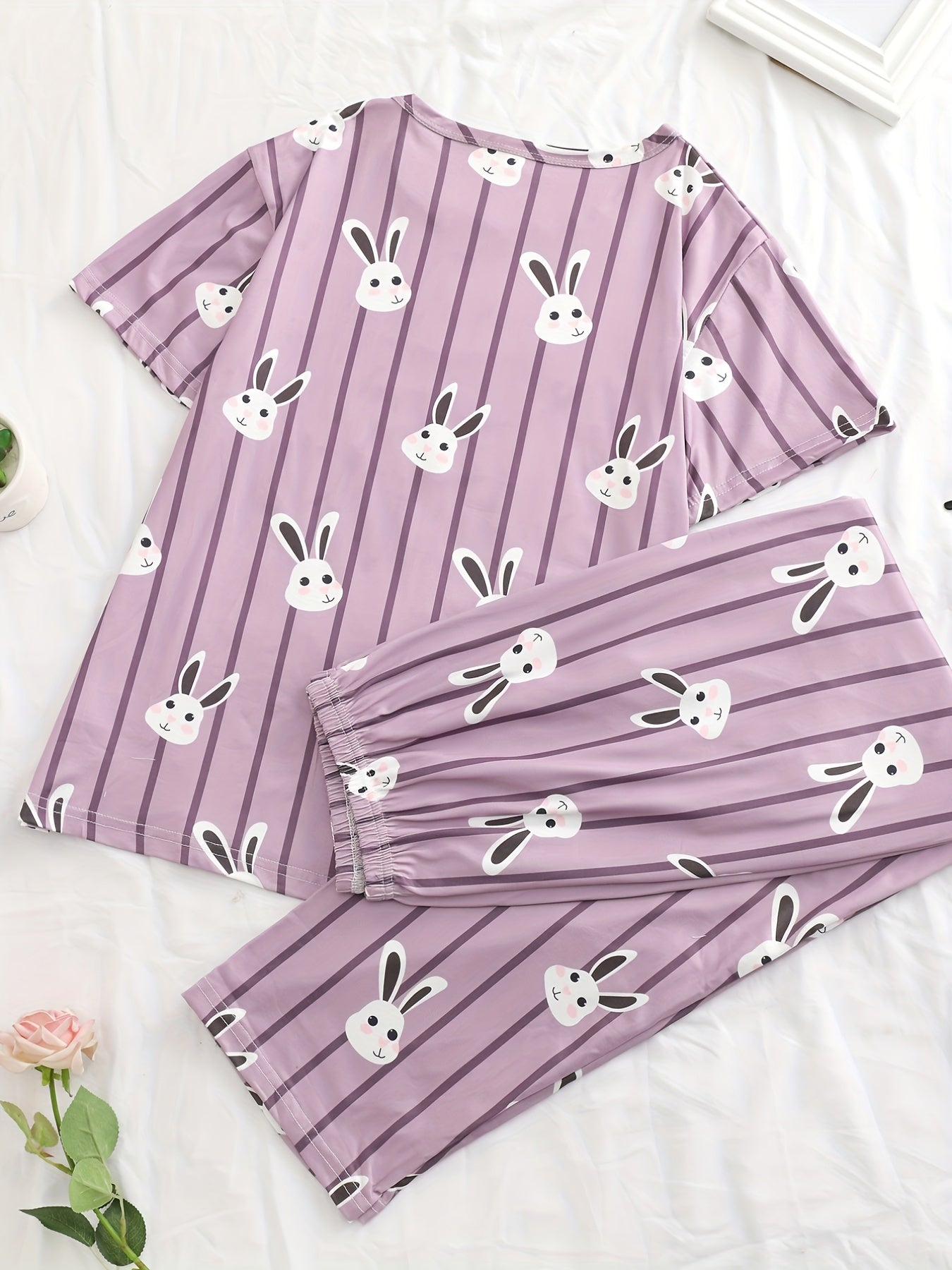 Rabbit Pattern Pajama Set