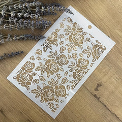 DIY Layering Stencils Painting Scrapbooking Rose Flowers Template