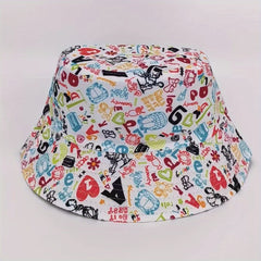 Graffiti Double sided Bucket Hat Sunscreen Basin Hat