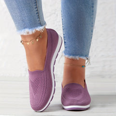Women's Heart Pattern Knit Slip On Shoes