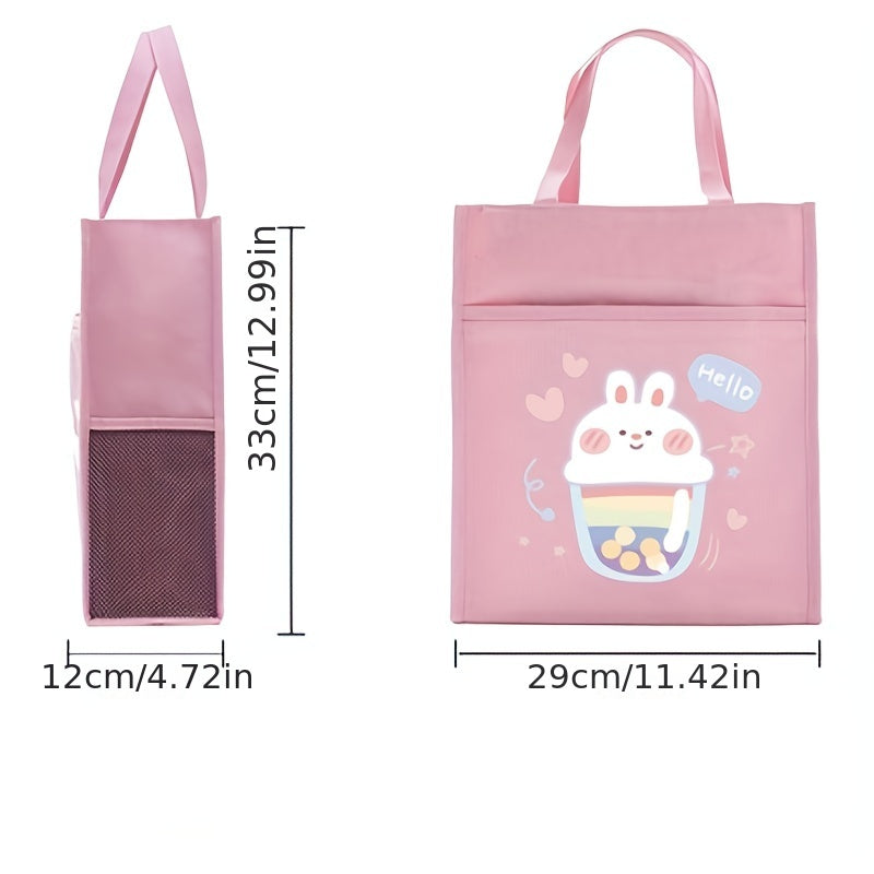 Cartoon Lightweight Large Capacity Tutoring Bag Casual Tote Bag For Girls