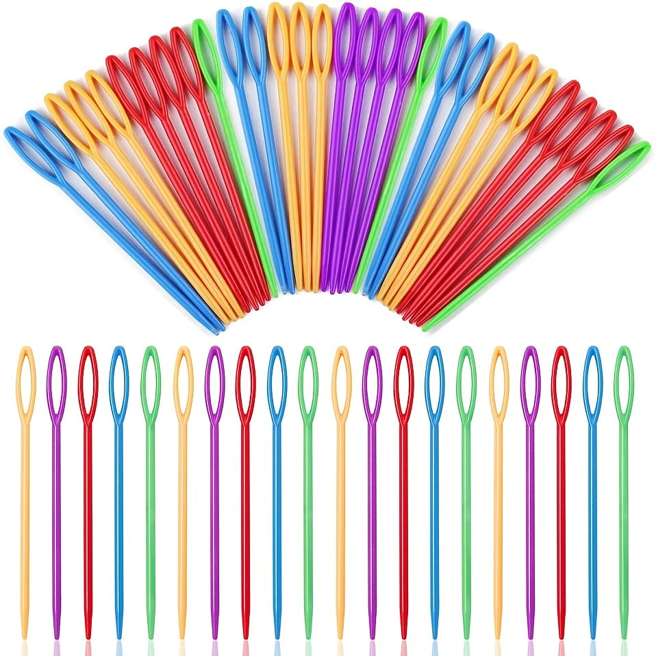 25pcs Large Eye Plastic Needles - Yarn Needles - Tapestry Needles