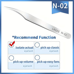 False Eyelashes Tweezers Stainless Steel Lash Extensions Tool