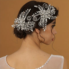 Rhinestone Headband Bridal Flower Headwear Wedding Hair Accessories Jewelry