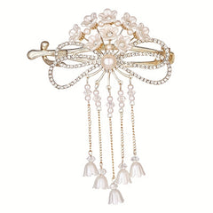 Lily Of The Valley Flower Tassel Twist Clip Hair Accessory