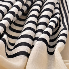 Striped Scarf Shawl Scarf Wrap Head Wrap For Daily Gift For Mother's