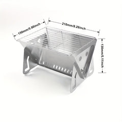 Removable Folding BBQ Grill - Outdoor Camping Stainless Steel Grill