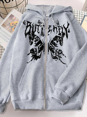 Women's Halloween Butterfly Sweatshirt Long Sleeve Hoodie