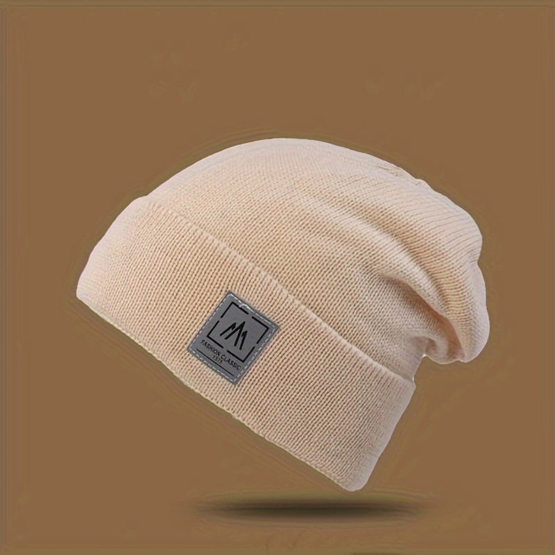 Men's Winter Warm Knitted Beanie Hat Velvet Lined Cycling Hat