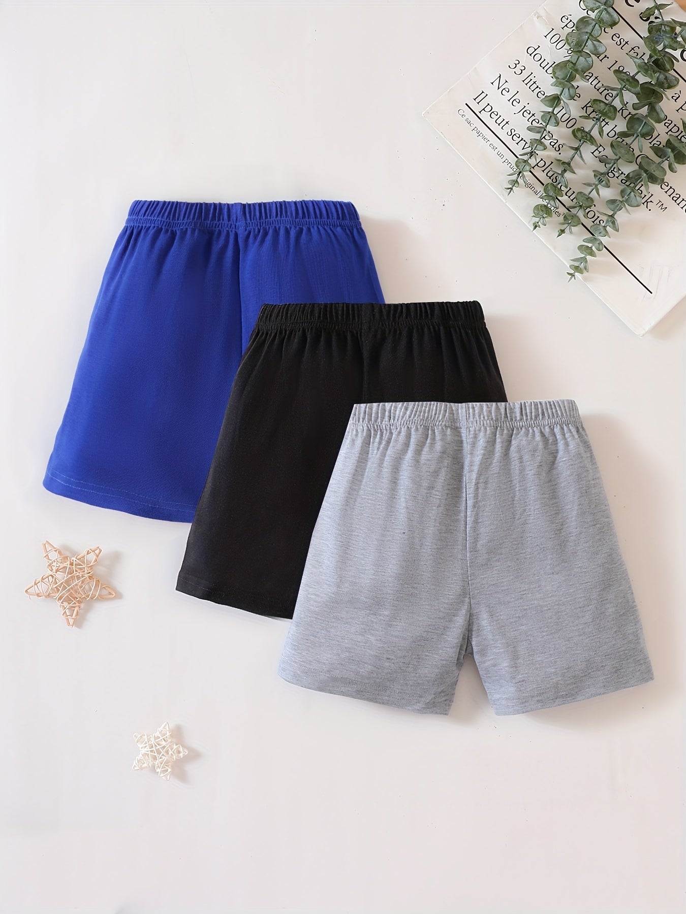 3pcs Boys Quick Drying Shorts for Summer Outdoor