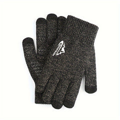 Thickened Knitted Touch Screen Gloves, Outdoor Non-slip Cycling Gloves