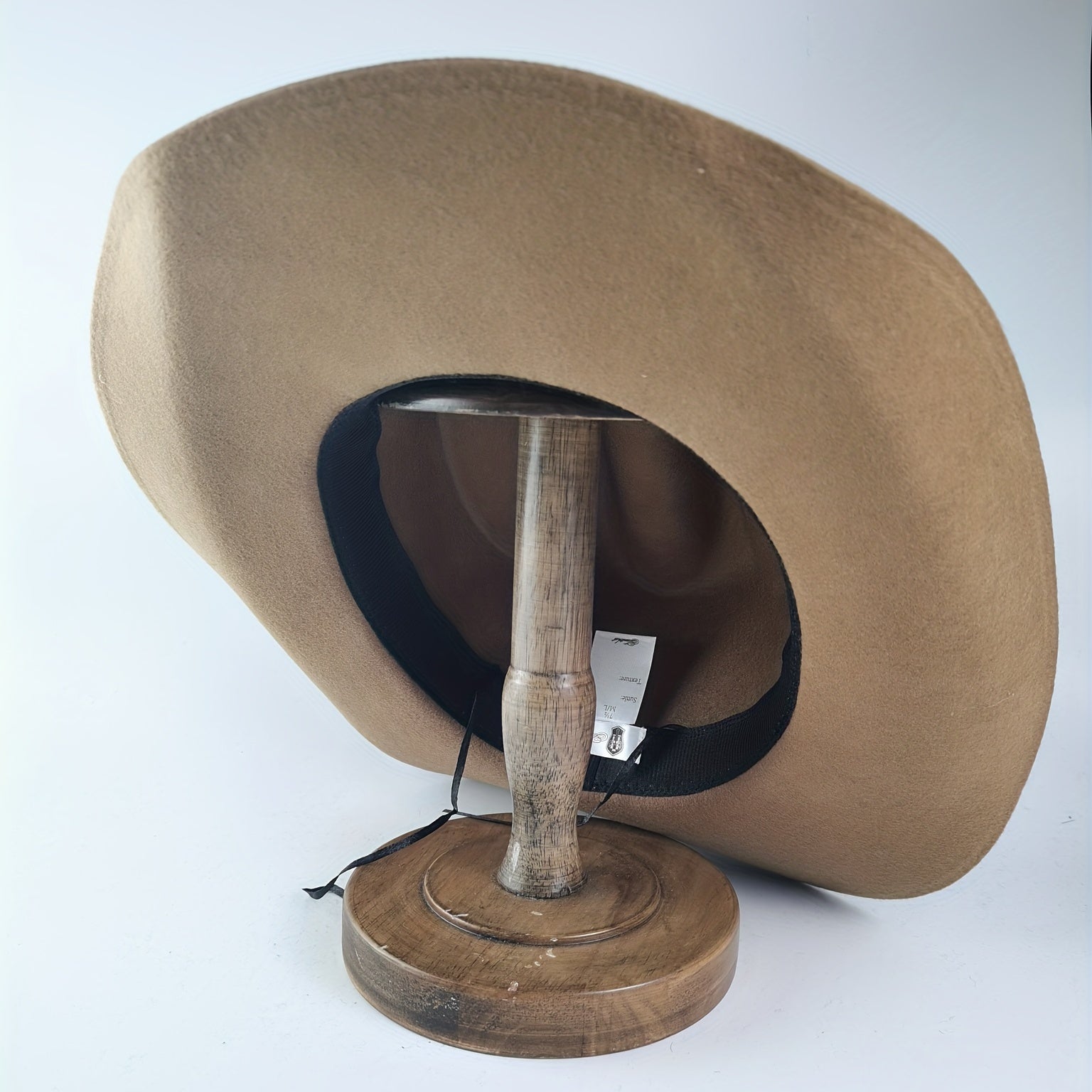 Men's Tweed Western Cowboy Hat Cocked Hump Autumn Winter Riding Hat