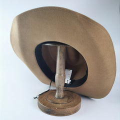 Men's Tweed Western Cowboy Hat Cocked Hump Autumn Winter Riding Hat