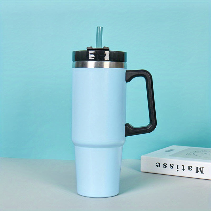 30oz Vacuum Insulated Car Tumbler with Handle and Lid for Coffee Water