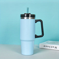 30oz Vacuum Insulated Car Tumbler with Handle and Lid for Coffee Water