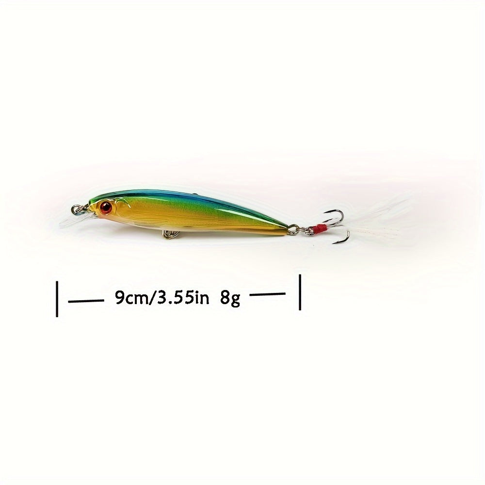 10pcs 7.2g Slow Sinking Wobbler Trolling Crankbait for Bass Carp Fishing