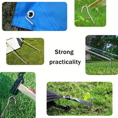 4pcs Galvanised Metal Tent Pegs 6mm X 7 Inch Heavy Duty Camping Ground Pegs