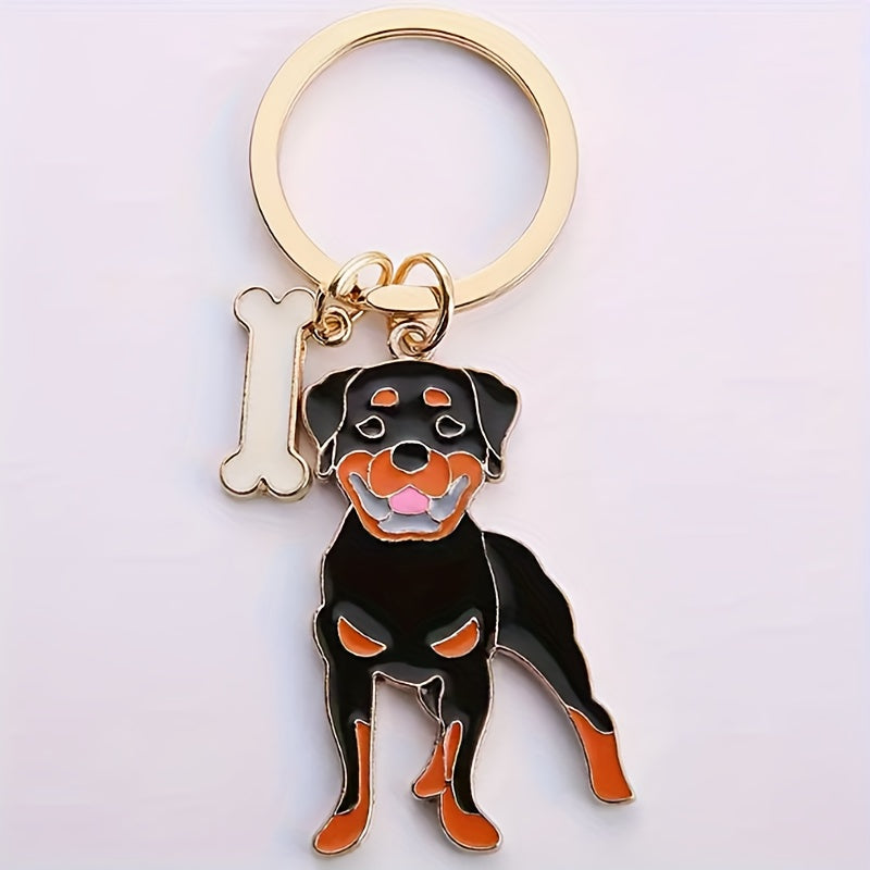 Dog Key Chain Cartoon Puppy Charm Pendant Decoration for Bag Purse Wallet
