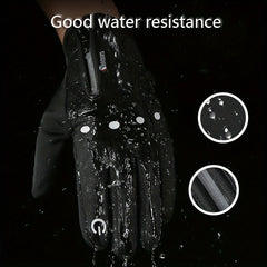 Winter Cycling Gloves Touch Screen Velvet Warm Waterproof Windproof Gloves