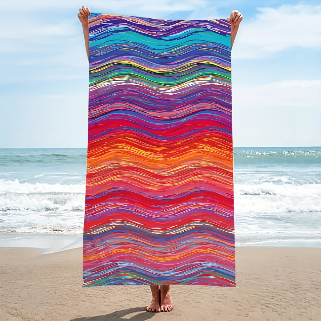 Boho Pattern Beach Towel Quick Dry Soft Absorbent Sandproof Lightweight Blanket