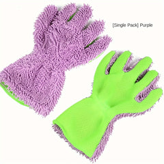 Soft Microfiber Car Cleaning Gloves for Washing and Drying -1pc