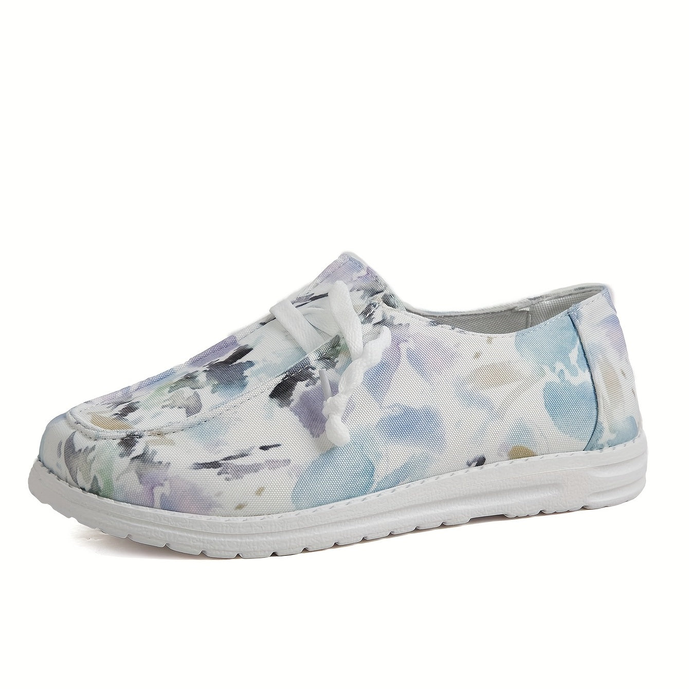 Women's Ink Painting Canvas Shoes Lace Up Lightweight Low Top Shoes