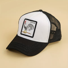 Cartoon Chicken Patch Baseball Cap Mesh Trucker Hat