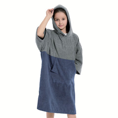 Kids Changing Towel Robe Quick Dry Surf Poncho Microfiber Bath Towels