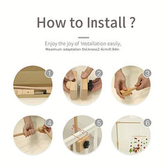 Sturdy Wooden Crib Bell Bracket with Rectangular Base