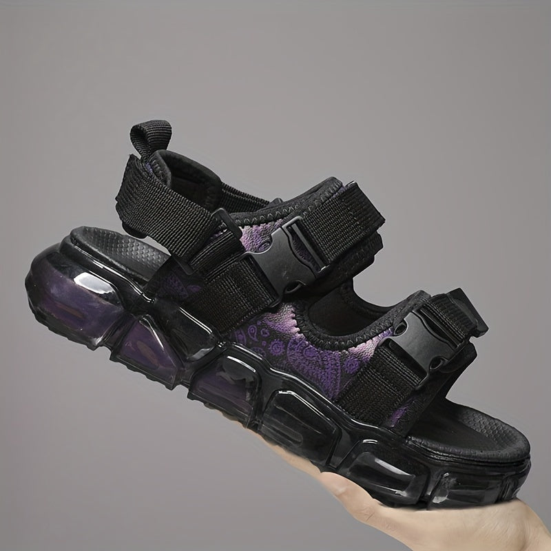 Men's Platform Buckle Sandals Outdoor Slip On Sandals