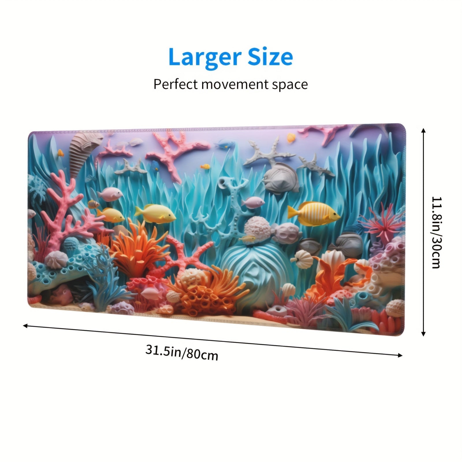 Sea World Gaming Mouse Pad Non Slip Rubber Base for Gamers Office and Home