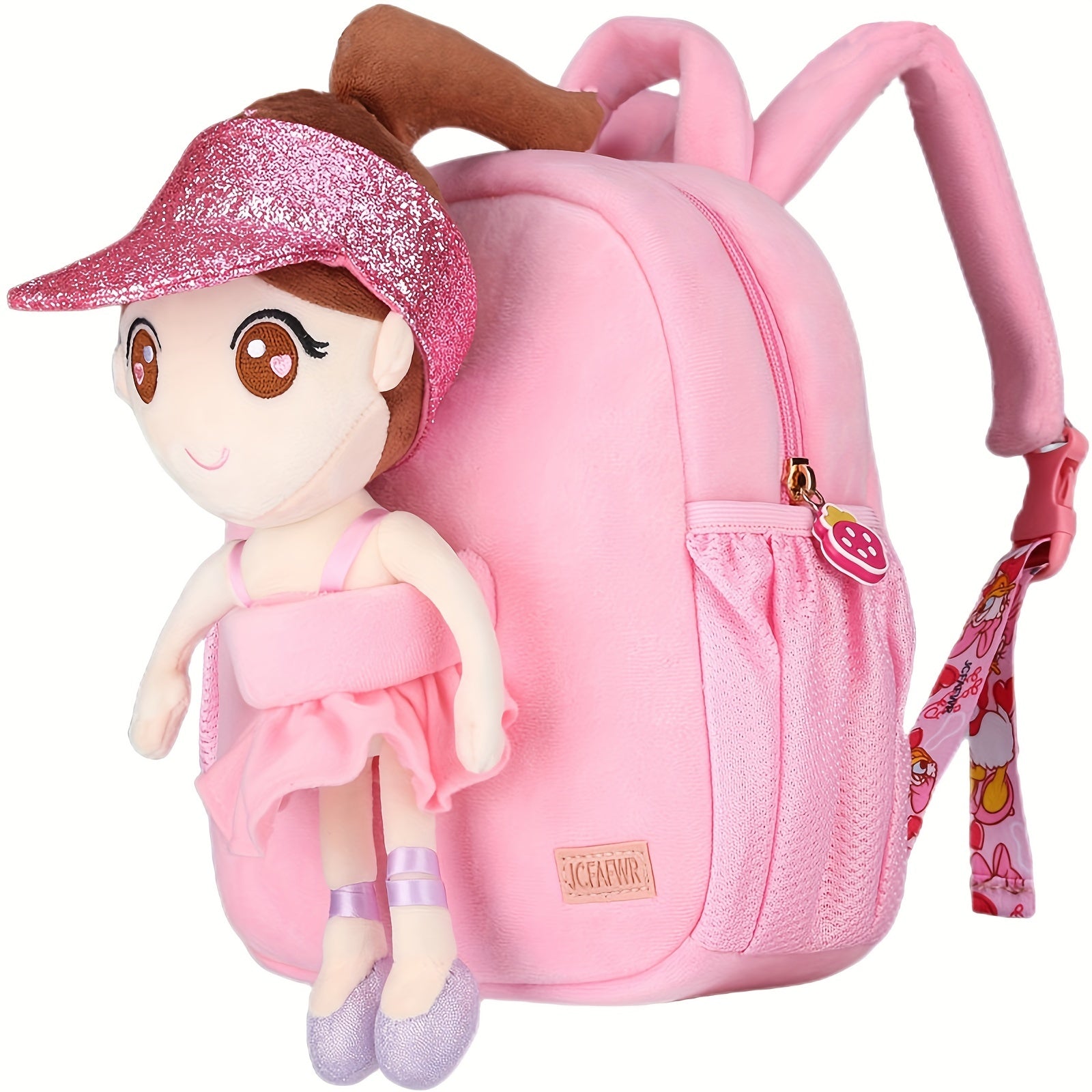 Toddler Plush Doll Shoulder Backpack for Kids 1-5 Years