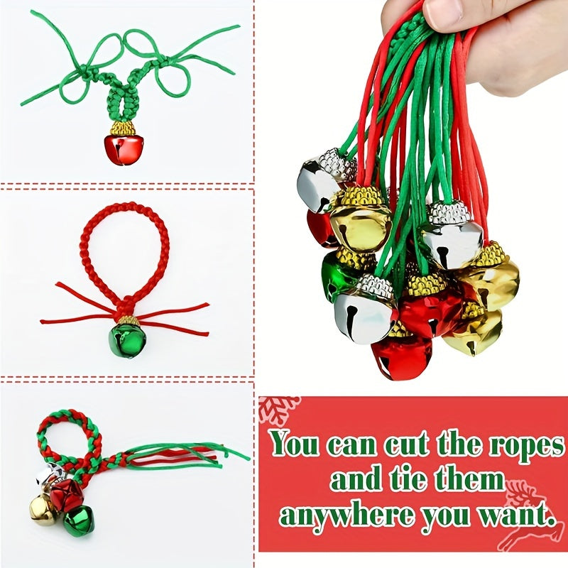 10pcs Christmas Bell Necklace Holiday Party Necklace Decoration