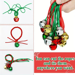 10pcs Christmas Bell Necklace Holiday Party Necklace Decoration