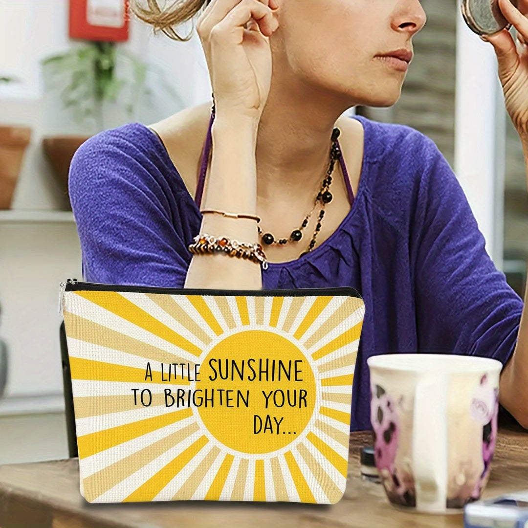 Sunshine Polyester Makeup Bag - Inspirational Gift