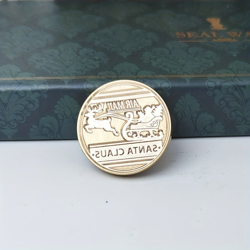 Christmas Wax Seal Stamp Retro Style Lacquer Seal Head Handle Craft Wax Seal Hea
