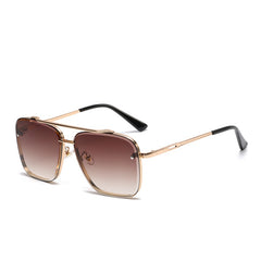 Gradient Brown Aviator Punk Sunglasses