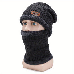 Winter Woolen Windproof Knitted Warm Cap & Scarf Set