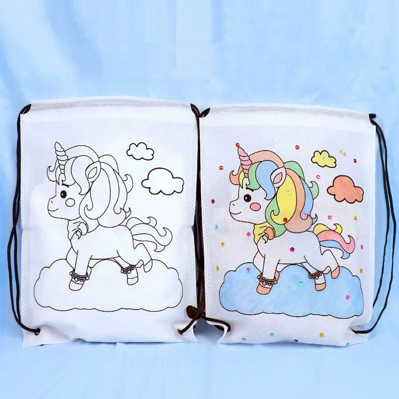 Graffiti Non-woven Backpack DIY Kids Environmental Bag