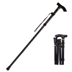 Aluminum Folding Trekking Pole Telescopic Walking Stick for Elderly Climbing