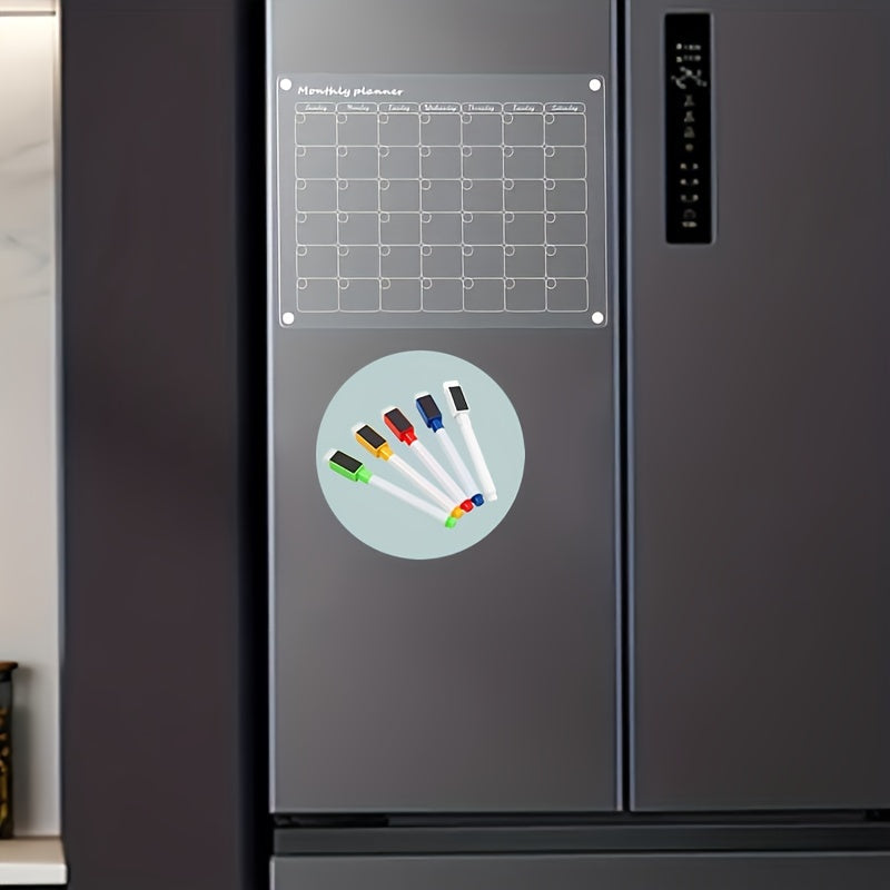 Acrylic Magnetic Monthly Calendar For Fridge