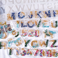 Silicone Alphabet Resin Molds DIY Craft Casting