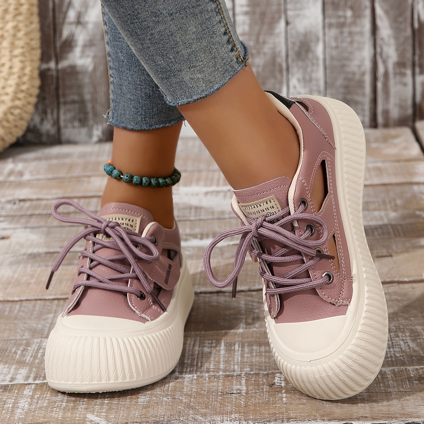 Versatile Summer Hollow Sandals Casual Thick Bottom Flat Shoes