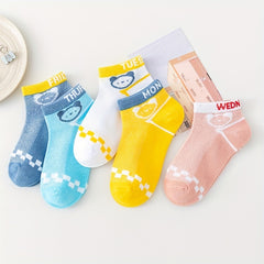 Princess Style Girls Mesh Breathable Socks - 5 Pairs