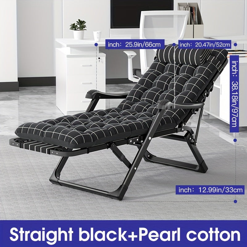 Portable 2-in-1 Folding Chair Bed for Office Nap and Outdoor Camping